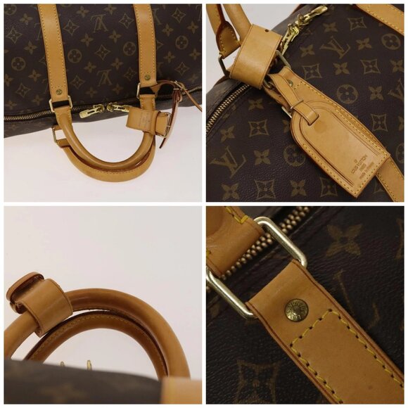 LOUIS VUITTON Monogram Keepall 55 Boston Bag M41424 LV Auth 136782 - Picture 15 of 16